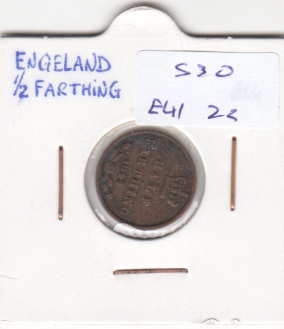 United Kingdom 1/2 Farthing FI/VF 1844 KM738
