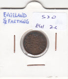 United Kingdom 1/2 Farthing FI/VF 1844 KM738