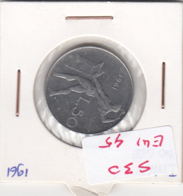 S30-EU1-0045 Italy 50 Lire VF 1961 KM95.1
