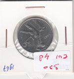 S30-EU1-0048 Italy 50 Lire VF 1967 KM95.1