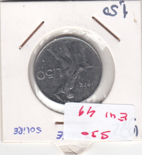 S30-EU1-0049 Italy 50 Lire VF 1972 KM95.1