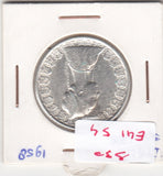 S30-EU1-0054 Italy 500 Lire UNC 1958 KM98  Zilver