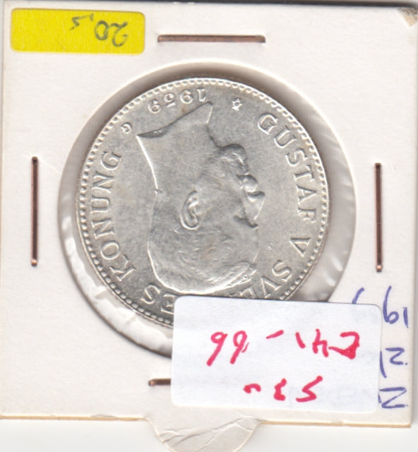 S30-EU1-0066 Sweden 2 Kroner UNC 1939 KM787   Zilver