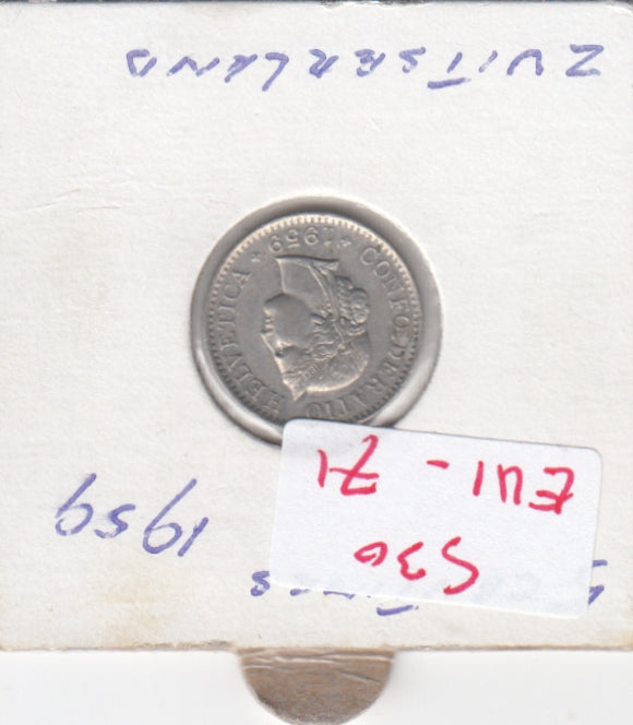 S30-EU1-0071 Switzerland 5 Rappen VF 1959 KM26