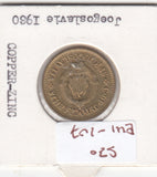 S30-EU1-0107 Yugoslavia 20 Para VF/XF 1980 KM45