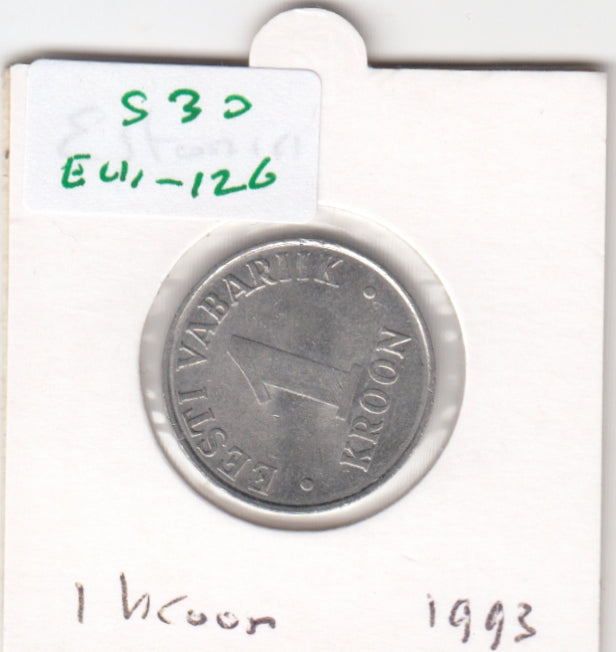 S30-EU1-0126 Estonia 1 Kroon UNC 1993 KM28