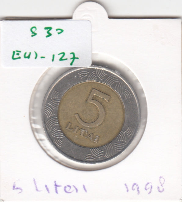 S30-EU1-0127 Lithuania 5 Litai VF 1998 KM113