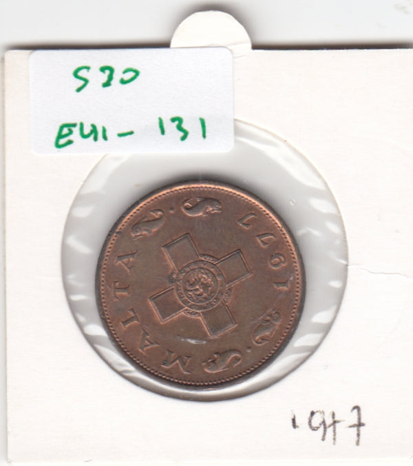 S30-EU1-0131 Malta 1 Cent UNC 1977 KM8