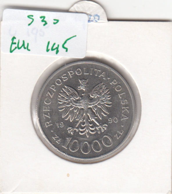 S30-EU1-0145 Poland 10000 Zlotys UNC 1990 Y195   Solidarność