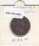 S30-FRA-0001 Frankrijk 5 Centimes FI/ZF 1853 KM777 W