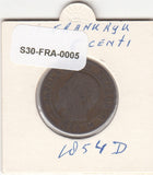 S30-FRA-0005 Frankrijk 5 centimes FI/VF 1854 KM777 D
