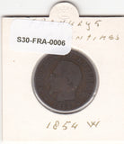 S30-FRA-0006 Frankrijk 5 Centimes  FI/VF 1854 KM777 W