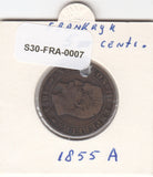 S30-FRA-0007 Frankrijk 5 Centimes  FI/VF 1855 KM777 A