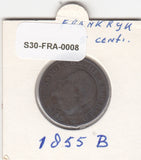 S30-FRA-0008 Frankrijk 5 Centiem FI/VF 1855 KM777 B