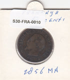 S30-FRA-0010 Frankrijk 5 Centimes  FI/VF 1856 KM777 MA
