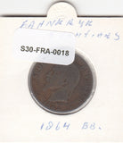 S30-FRA-0018 Frankrijk 5 Centimes  FI/VF 1864 KM797 BB