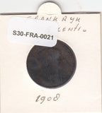 S30-FRA-0021 Frankrijk 5 Centimes  FI/VF 1908 KM842