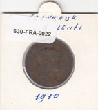 S30-FRA-0022 Frankrijk 5 Centimes FI/VF 1910 KM842