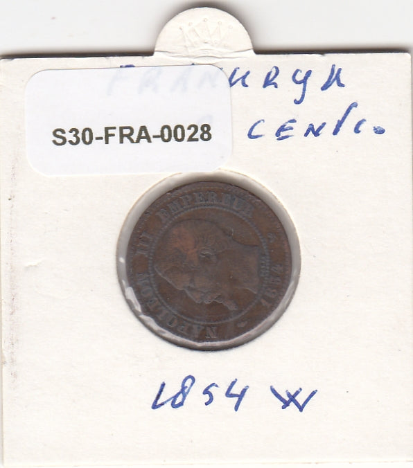 S30-FRA-0028 Frankrijk 2 Centimes  ZF 1854 KM776 W