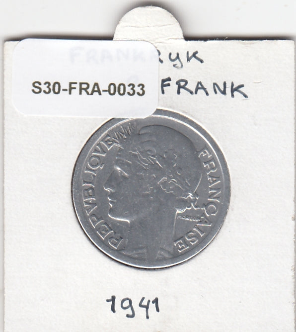 S30-FRA-0033 Frankrijk 2 Francs ZG 1941 KM886a