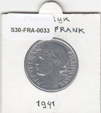 S30-FRA-0033 Frankrijk 2 Francs ZG 1941 KM886a