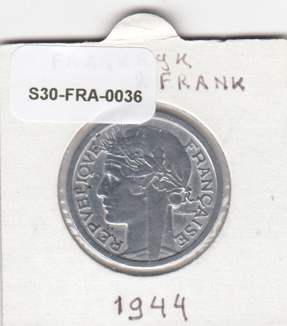 S30-FRA-0036 France 2 Francs VF 1944 KM886a