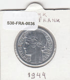 S30-FRA-0036 France 2 Francs VF 1944 KM886a
