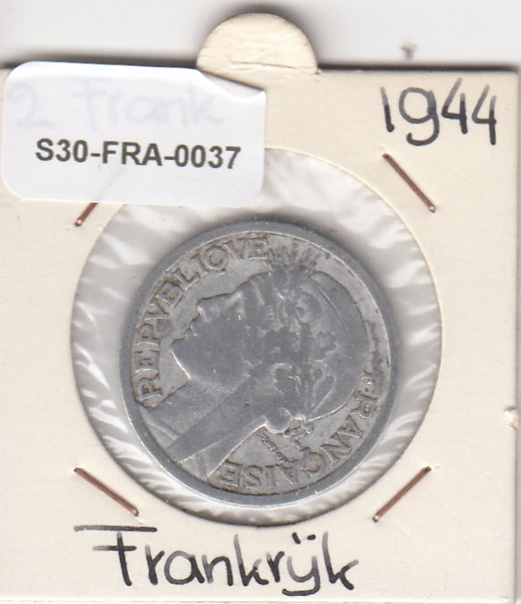 S30-FRA-0037 Frankrijk 2 Francs VF 1944 KM886a