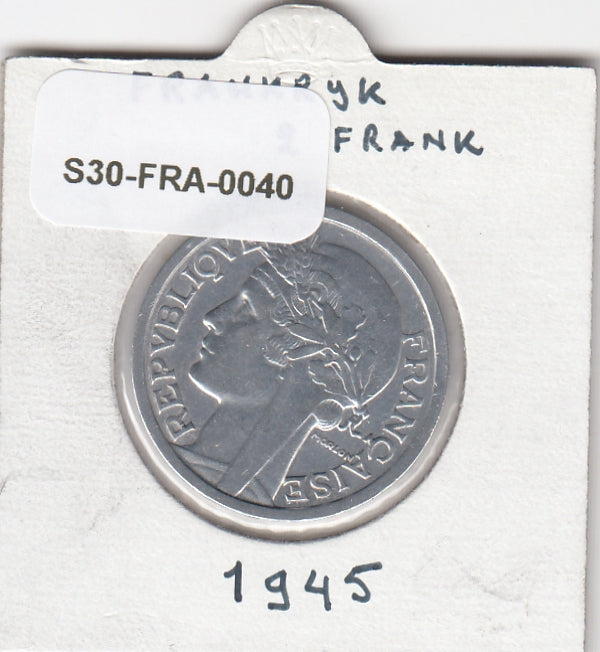 S30-FRA-0040 France 2 Francs VF 1945 KM886a