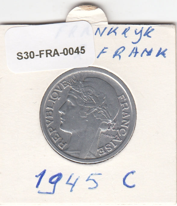 S30-FRA-0045 France 2 Francs VF 1945 KM886a C