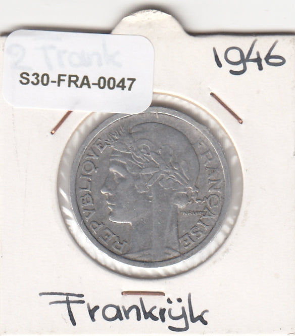 S30-FRA-0047 Frankrijk 2 Franken ZG 1946 KM886a