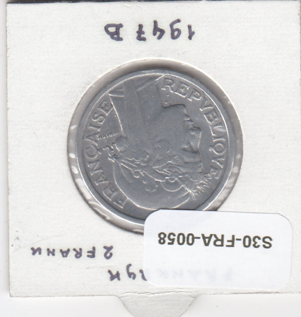 S30-FRA-0058 Frankrijk 2 Francs VF 1947 KM886a B