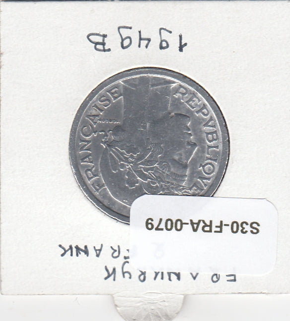 S30-FRA-0079 Frankrijk 2 Francs VF 1949 KM886a B
