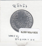 S30-FRA-0079 Frankrijk 2 Francs VF 1949 KM886a B