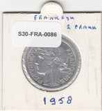 S30-FRA-0086 Frankrijk 2 Francs AU 1958 KM886a