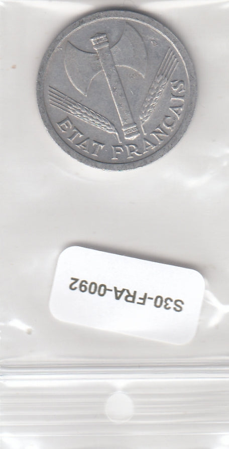 S30-FRA-0092 Frankrijk 2 Francs AU 1943 KM886a