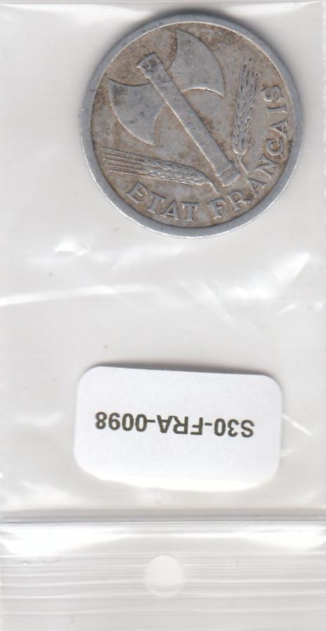 S30-FRA-0098 France 2 Francs FI 1944 KM886a