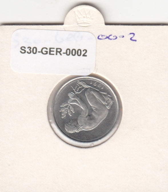 Germany 50 Pfennig UNC 1991 KM109.1 J