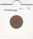 Germany 2 Pfennig VF 1970 KM106a G