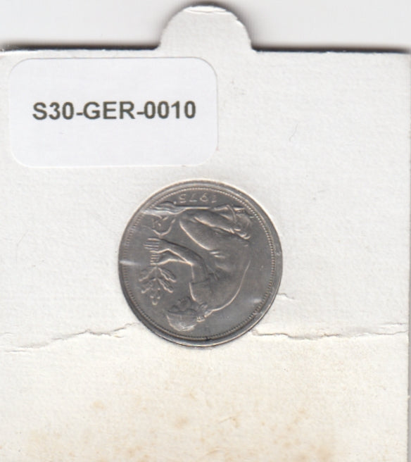 Germany 50 Pfennig VF/XF 1975 KM109.2 D