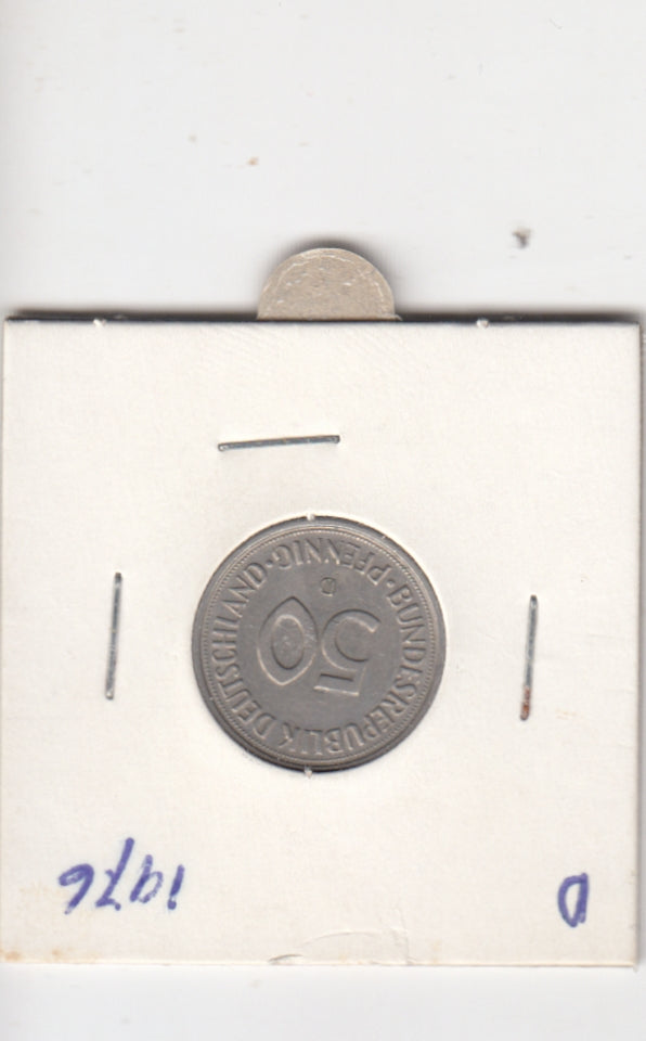 Germany 50 Pfennig VF/XF 1976 KM109.2 D