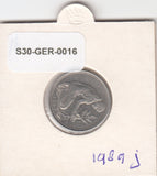 Germany 50 Pfennig VF/XF 1989 KM109.2 J