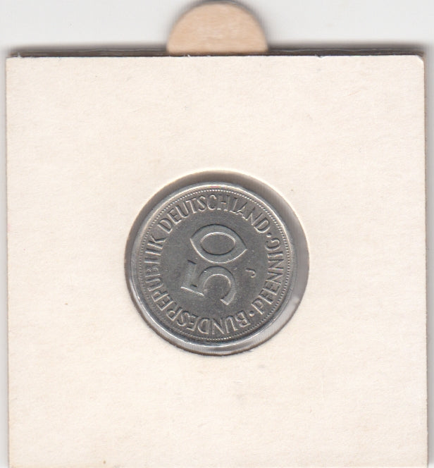 Germany 50 Pfennig VF/XF 1990 KM109.2 G