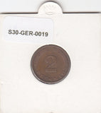 Germany 2 Pfennig VF 1976 KM107 D