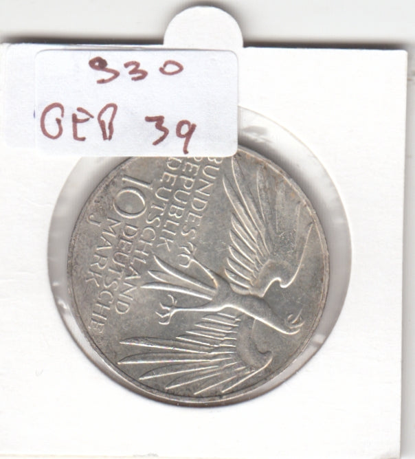 S30-GER-0039 Germany 10 Mark UNC 1972 KM133 J Olympic Games in Munich