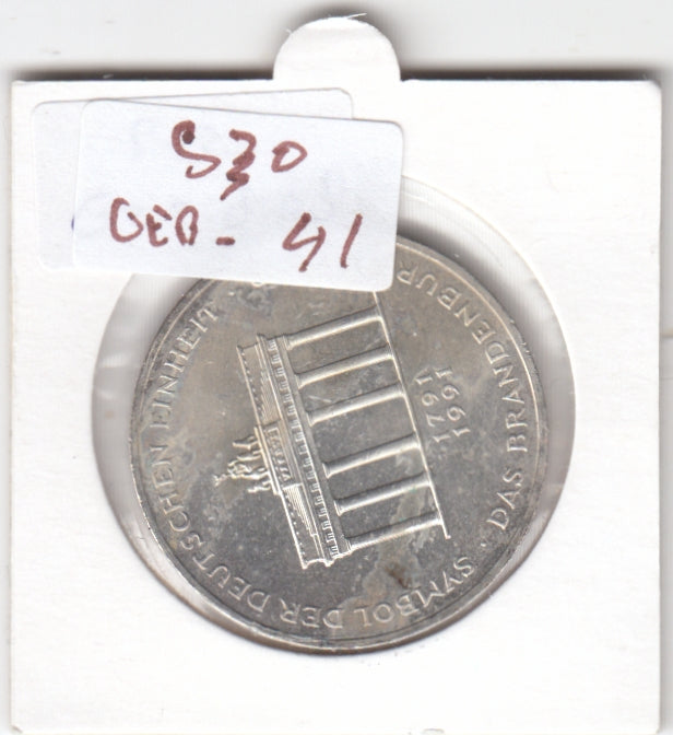 S30-GER-0041 Germany 10 Mark UNC 1991 KM177 A Brandenburger turm 200 year