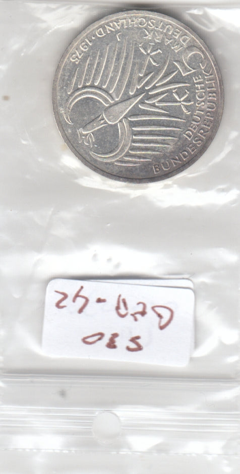 S30-GER-0042 Germany 5 Mark UNC 1975 KM141 J