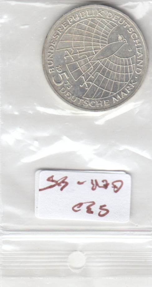 S30-GER-0045 Germany 5 Mark UNC 1973 KM136 J Nicolaus Copernicus