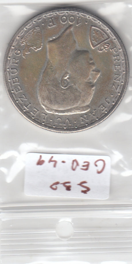 S30-GER-0049 Luxembourg 100 Franc XF 1946 KM49