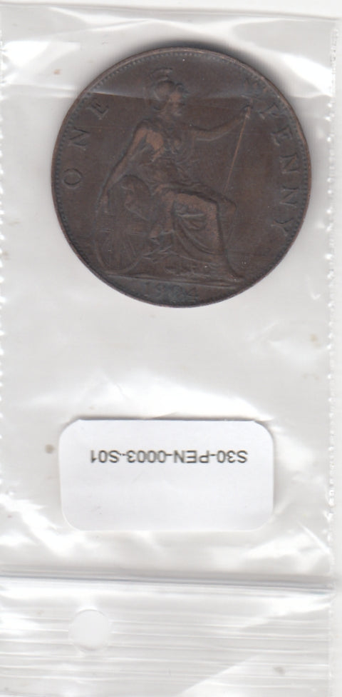 S30-PEN-0003-S01 United Kingdom 1 Penny FI/VF 1904 KM794